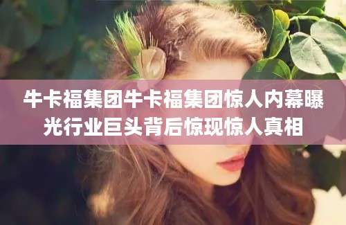 牛卡福集团牛卡福集团惊人内幕曝光行业巨头背后惊现惊人真相
