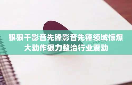 狠狠干影音先锋影音先锋领域惊爆大动作狠力整治行业震动