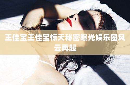王佳宝王佳宝惊天秘密曝光娱乐圈风云再起