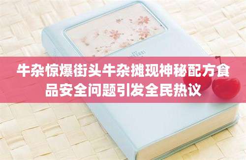 牛杂惊爆街头牛杂摊现神秘配方食品安全问题引发全民热议