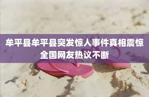 牟平县牟平县突发惊人事件真相震惊全国网友热议不断