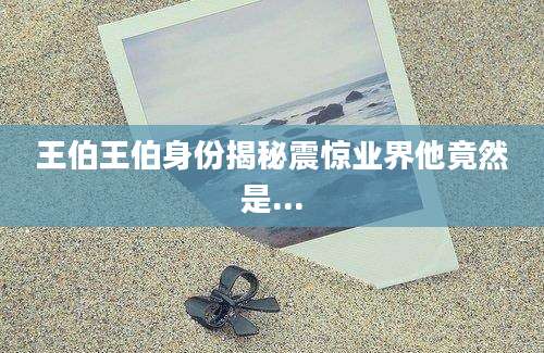 王伯王伯身份揭秘震惊业界他竟然是...