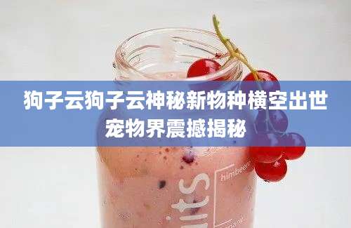 狗子云狗子云神秘新物种横空出世宠物界震撼揭秘