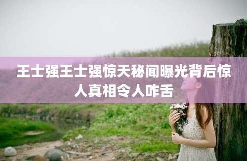 王士强王士强惊天秘闻曝光背后惊人真相令人咋舌