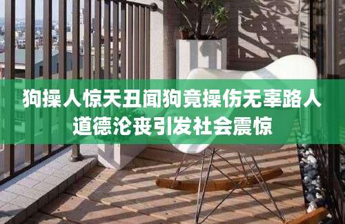 狗操人惊天丑闻狗竟操伤无辜路人道德沦丧引发社会震惊