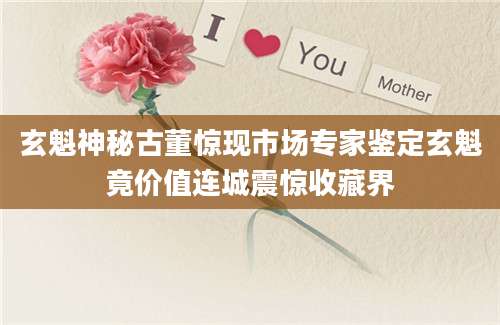 玄魁神秘古董惊现市场专家鉴定玄魁竟价值连城震惊收藏界