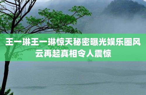 王一琳王一琳惊天秘密曝光娱乐圈风云再起真相令人震惊