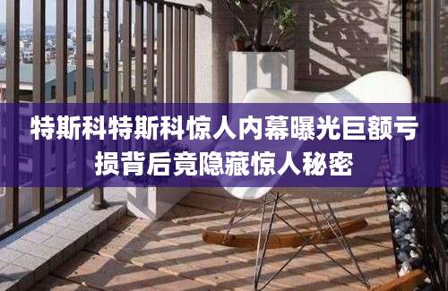 特斯科特斯科惊人内幕曝光巨额亏损背后竟隐藏惊人秘密