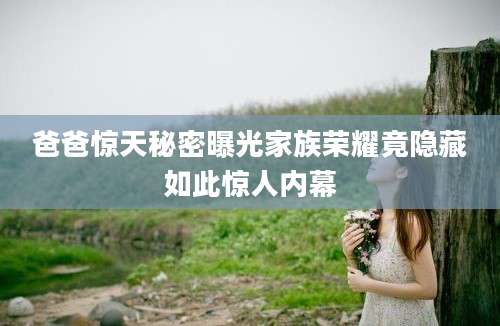 爸爸惊天秘密曝光家族荣耀竟隐藏如此惊人内幕