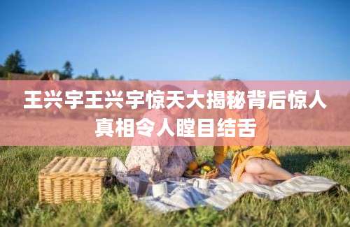 王兴宇王兴宇惊天大揭秘背后惊人真相令人瞠目结舌