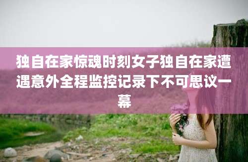 独自在家惊魂时刻女子独自在家遭遇意外全程监控记录下不可思议一幕