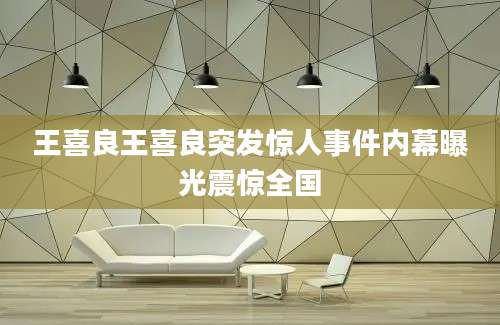 王喜良王喜良突发惊人事件内幕曝光震惊全国