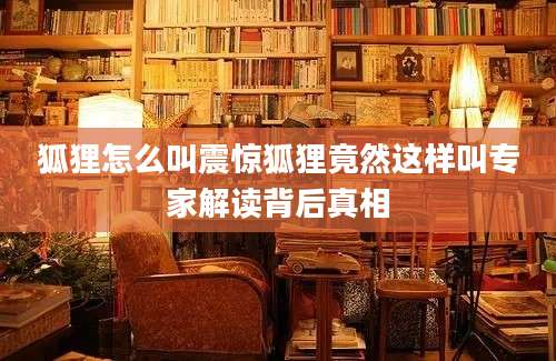 狐狸怎么叫震惊狐狸竟然这样叫专家解读背后真相