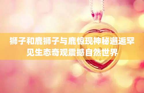 狮子和鹿狮子与鹿惊现神秘邂逅罕见生态奇观震撼自然世界