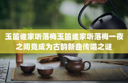 玉笛谁家听落梅玉笛谁家听落梅一夜之间竟成为古韵新曲传唱之谜