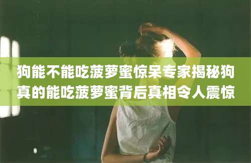 狗能不能吃菠萝蜜惊呆专家揭秘狗真的能吃菠萝蜜背后真相令人震惊