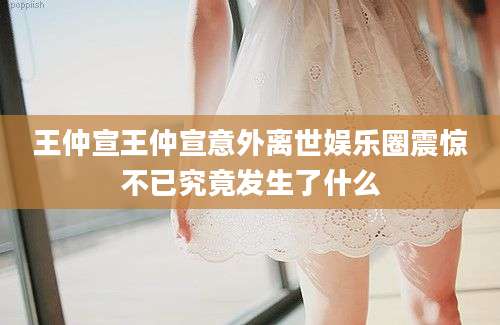 王仲宣王仲宣意外离世娱乐圈震惊不已究竟发生了什么
