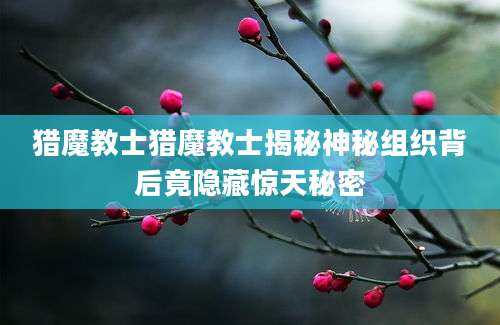 猎魔教士猎魔教士揭秘神秘组织背后竟隐藏惊天秘密