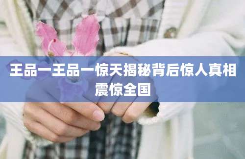 王品一王品一惊天揭秘背后惊人真相震惊全国