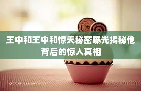 王中和王中和惊天秘密曝光揭秘他背后的惊人真相