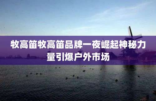 牧高笛牧高笛品牌一夜崛起神秘力量引爆户外市场