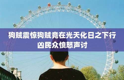 狗贼震惊狗贼竟在光天化日之下行凶民众愤怒声讨