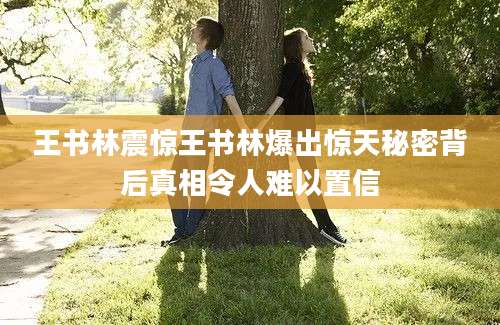王书林震惊王书林爆出惊天秘密背后真相令人难以置信