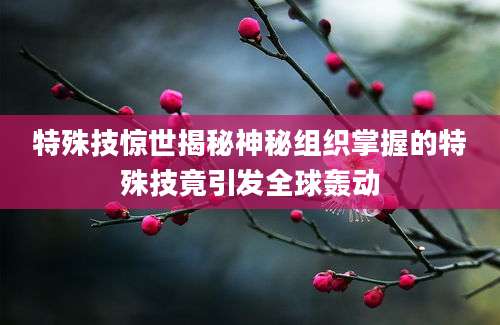 特殊技惊世揭秘神秘组织掌握的特殊技竟引发全球轰动