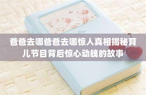 爸爸去哪爸爸去哪惊人真相揭秘育儿节目背后惊心动魄的故事