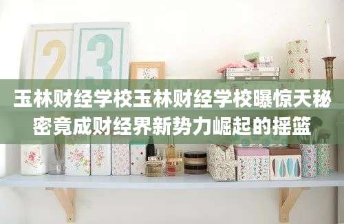 玉林财经学校玉林财经学校曝惊天秘密竟成财经界新势力崛起的摇篮