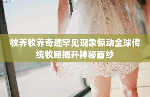 牧养牧养奇迹罕见现象惊动全球传统牧民揭开神秘面纱