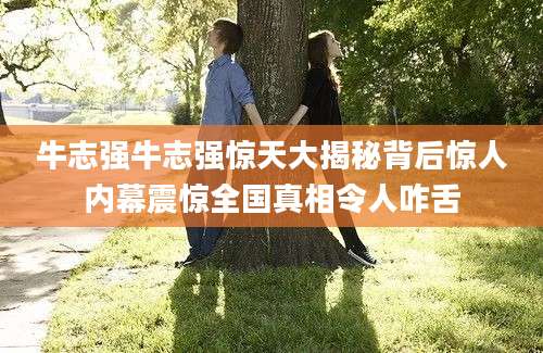 牛志强牛志强惊天大揭秘背后惊人内幕震惊全国真相令人咋舌