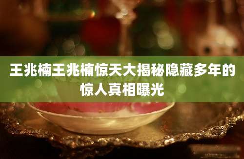 王兆楠王兆楠惊天大揭秘隐藏多年的惊人真相曝光