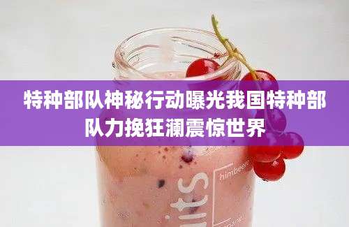 特种部队神秘行动曝光我国特种部队力挽狂澜震惊世界