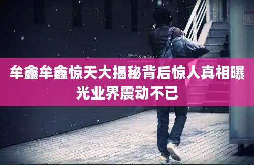 牟鑫牟鑫惊天大揭秘背后惊人真相曝光业界震动不已