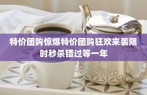 特价团购惊爆特价团购狂欢来袭限时秒杀错过等一年