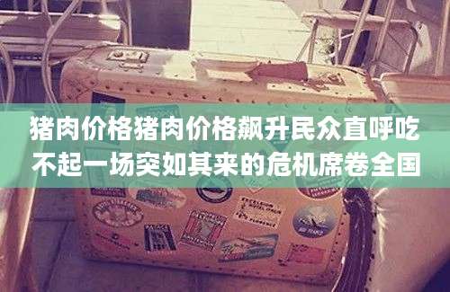猪肉价格猪肉价格飙升民众直呼吃不起一场突如其来的危机席卷全国