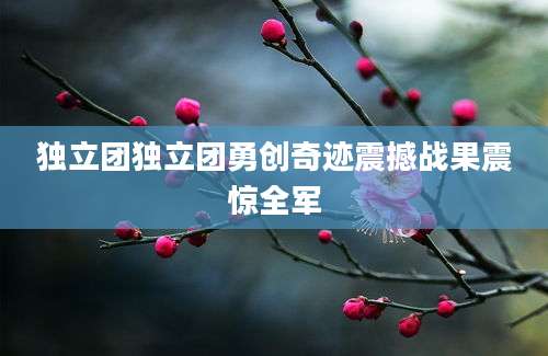 独立团独立团勇创奇迹震撼战果震惊全军