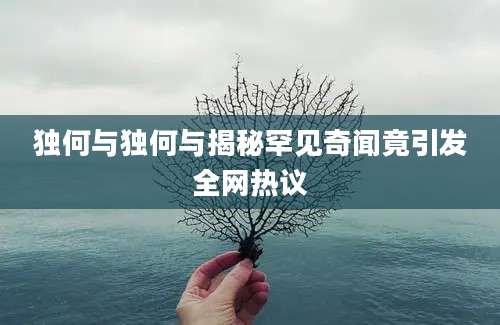 独何与独何与揭秘罕见奇闻竟引发全网热议