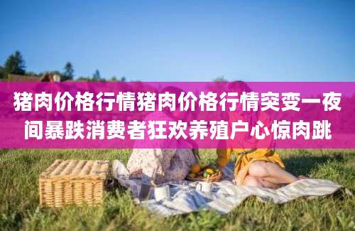猪肉价格行情猪肉价格行情突变一夜间暴跌消费者狂欢养殖户心惊肉跳