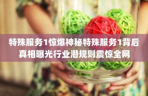 特殊服务1惊爆神秘特殊服务1背后真相曝光行业潜规则震惊全网