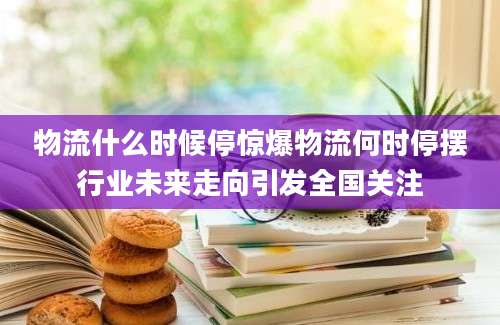 物流什么时候停惊爆物流何时停摆行业未来走向引发全国关注