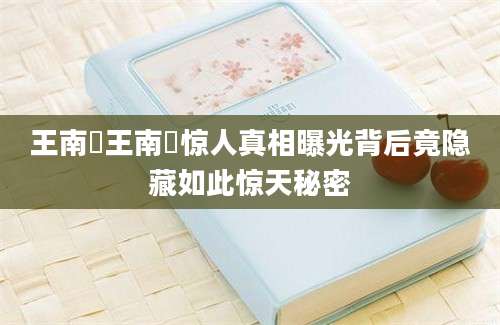 王南湜王南湜惊人真相曝光背后竟隐藏如此惊天秘密