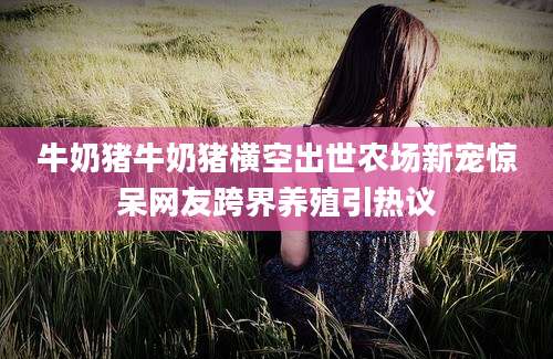 牛奶猪牛奶猪横空出世农场新宠惊呆网友跨界养殖引热议