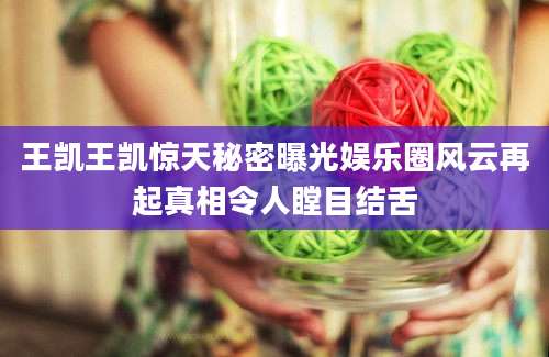王凯王凯惊天秘密曝光娱乐圈风云再起真相令人瞠目结舌