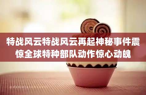 特战风云特战风云再起神秘事件震惊全球特种部队动作惊心动魄