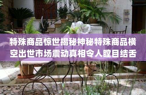 特殊商品惊世揭秘神秘特殊商品横空出世市场震动真相令人瞠目结舌
